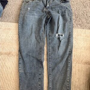 Women’s Distressed Blue Jeans - Classic Skinny Fit